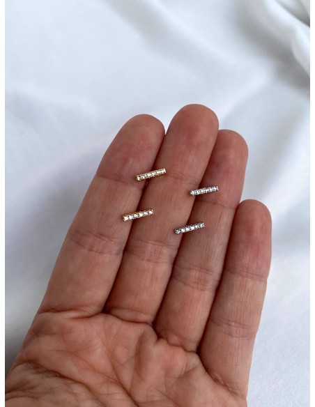 Pendientes Mini Barra Brillo