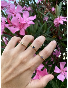 Anillo Mini Corazón Brillo - Bacu Joyas y Complementos