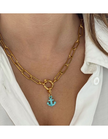 Charm Ancla Turquesa - Bacu Joyas y Complementos