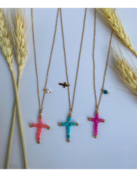 Colgante cruz detalle - Bacu Joyas y Complementos