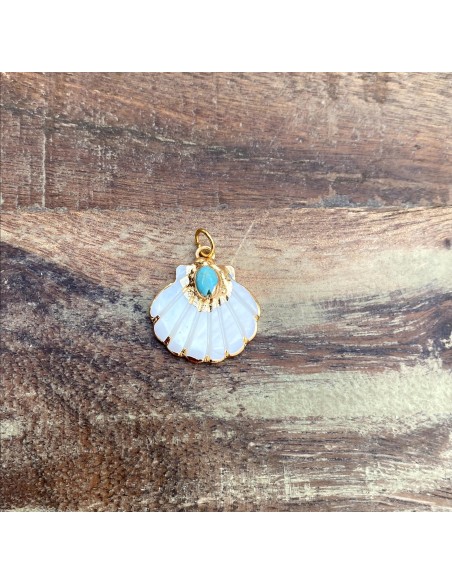 Charm Concha Turquesa - Bacu Joyas y Complementos