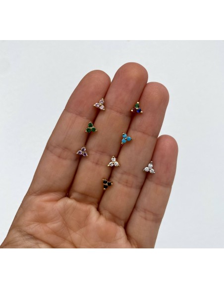 Pendientes Mini Tri - Bacu Joyas y Complementos