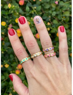 Anillo Estrellas Esmaltadas - Bacu Joyas y Complementos 2