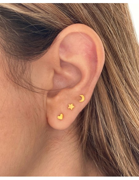 Mini Pendiente Luna XS - Bacu Joyas y Complementos