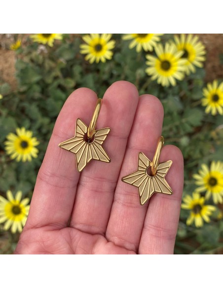 Aros de Acero Super Star | Bacu Joyas y Complementos