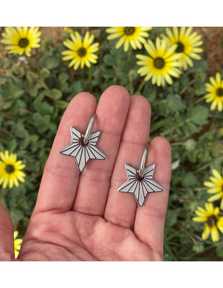 Aros de Acero Super Star | Bacu Joyas y Complementos