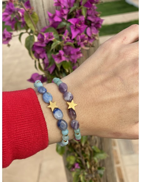 Pulsera Estrella y Piedras - Bacu Joyas y Complementos