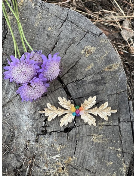 Broche Hoja Alargada Color