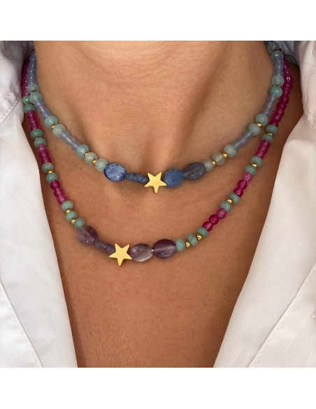 Colgante Estrella y Piedras - Bacu Joyas y Complementos