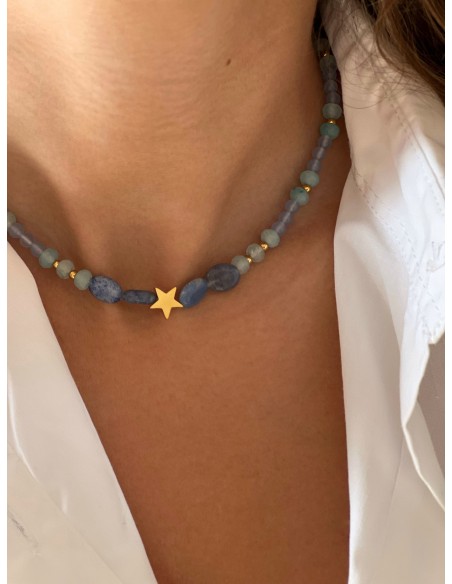 Colgante Estrella y Piedras - Bacu Joyas y Complementos
