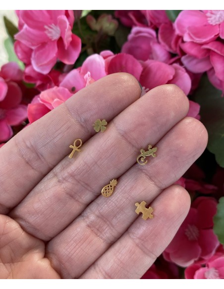 Pendientes Mini XS Dorado - Bacu Joyas y Complementos