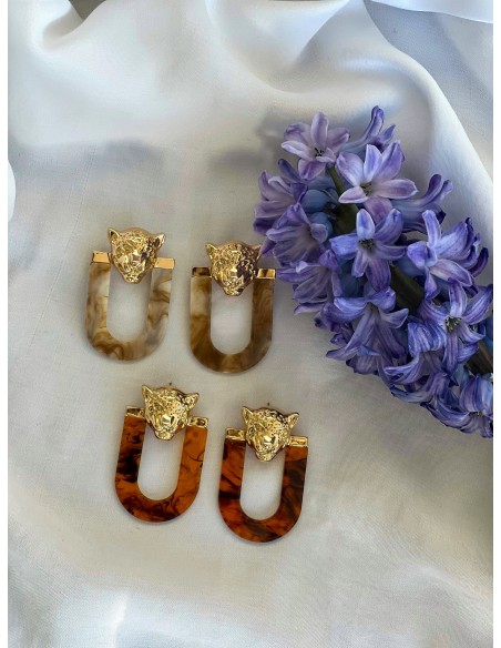Pendientes Gran Guepardo -Bacu Joyas y Complementos