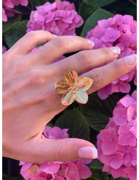 Anillo Flor Grande | Bacu Joyas y Complementos