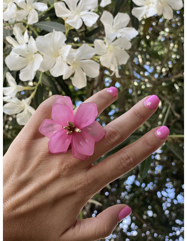 Anillo Maxi Flor Color | Bacu Joyas y Complementos