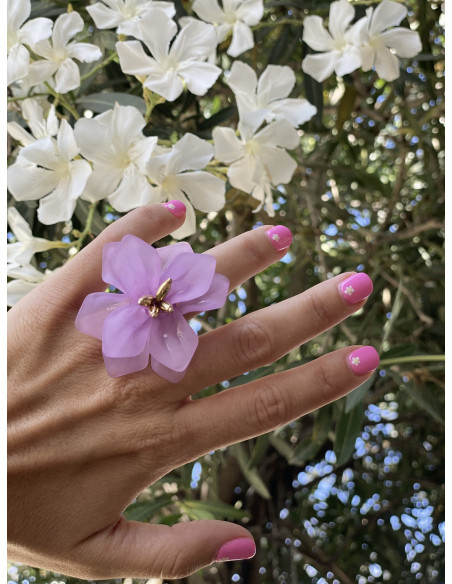 Anillo Maxi Flor Color | Bacu Joyas y Complementos