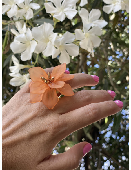 Anillo Maxi Flor Color | Bacu Joyas y Complementos