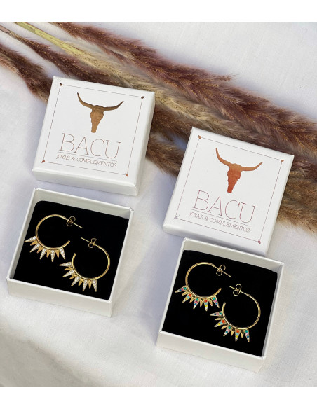 Aros Pinchos Medianos | Bacu Joyas y Complementos