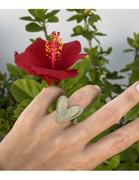 Anillo Corazón Maxi Doble