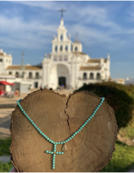 Collar Cruz Virgen del Rocío | Bacu Joyas