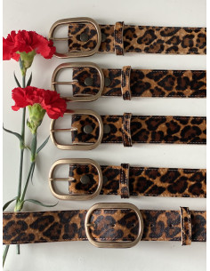 Cinturón Piel Leopardo