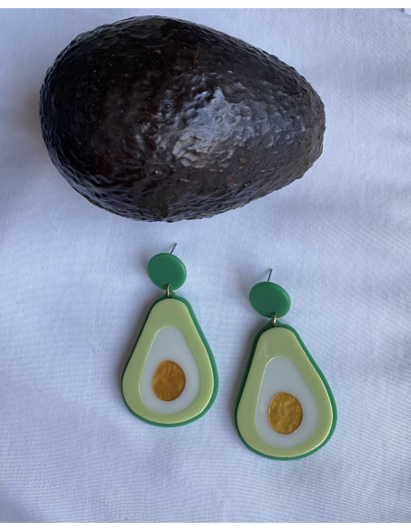 Pendientes Aguacate Grande | Bacu Joyas y Complementos