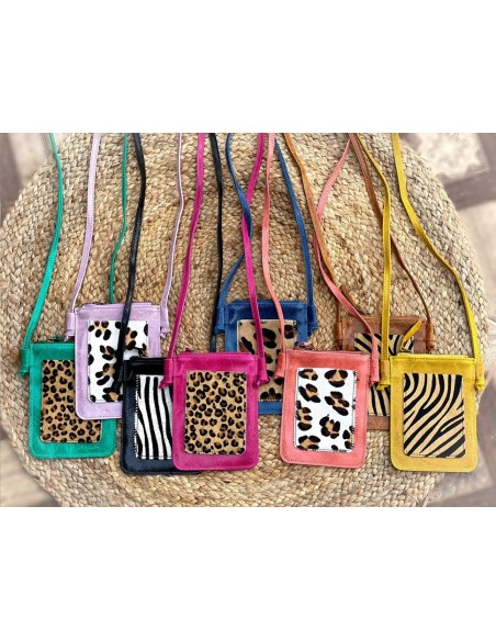 Bolsos Móvil Piel Estampado - Bacu Joyas y Complementos