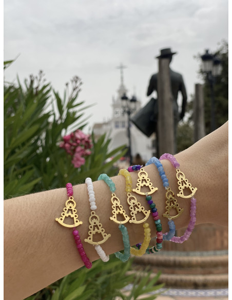 Pulsera Virgen del Rocío Color - Bacu Joyas y Complementos