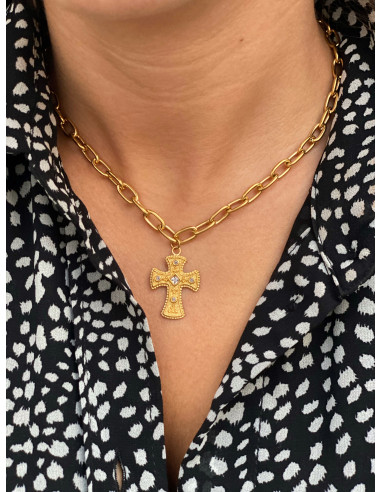 Collar Cruz Dinamarca | Bacu Joyas y Complementos