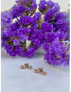 Pendientes Tricolor - Bacu Joyas y Complementos
