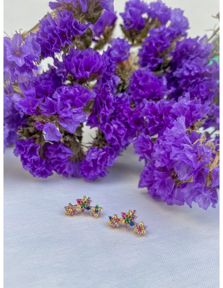 Pendientes Tricolor - Bacu Joyas y Complementos