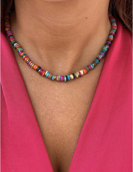Collar Summer de Cuentas de Colores | Joyería Veraniega de Acero Inoxidable