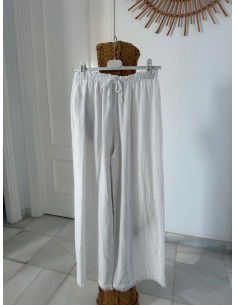 Pantalón Lino Blanco