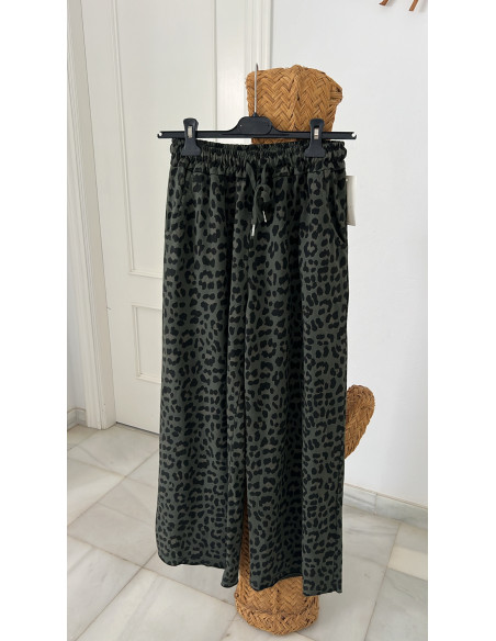 Pantalón Leopardo Verde
