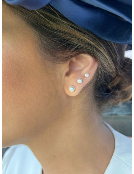 Pendientes Perlas Plateado