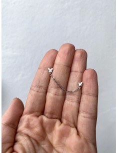 Pendiente Doble Cadena Mariposas - Bacu Joyas y Complementos 2