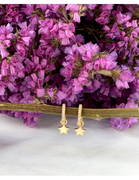 Aros Mini Estrella Brillo - Bacu Joyas y Complementos