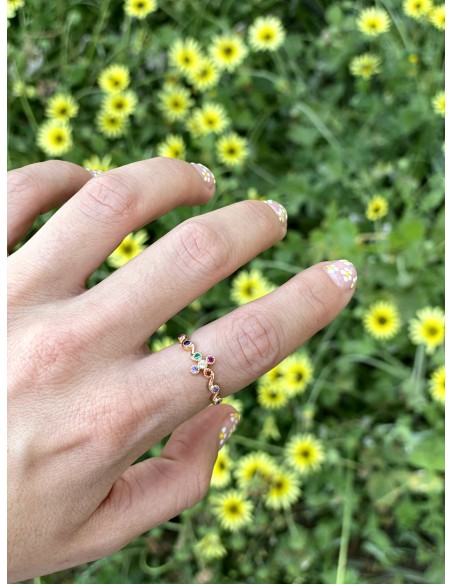 Anillo Cruz Color - Bacu Joyas y Complementos