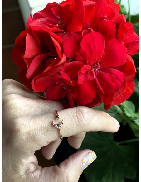 Anillo Luna y Estrella - Bacu Joyas y Complementos