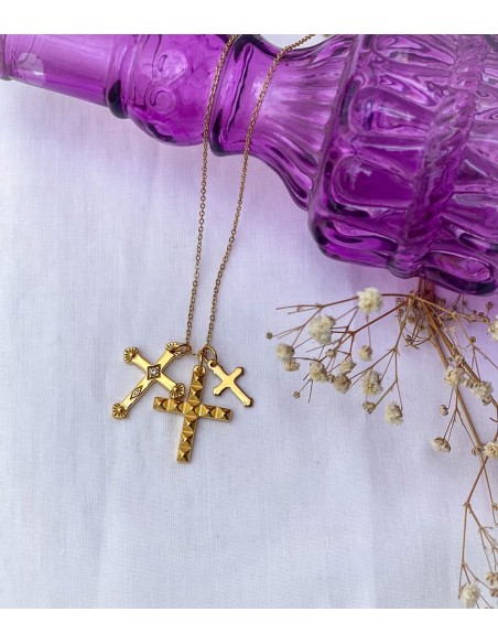 Colgante Multi Cross - Bacu Joyas y Complementos