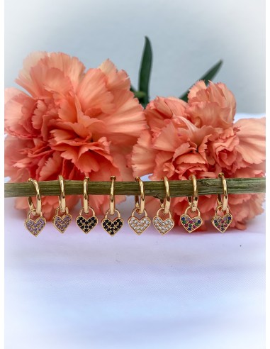 Aros Mini Corazón Brillo - Bacu Joyas y Complementos