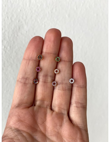Mini Pendiente Círculo - Bacu Joyas y Complementos