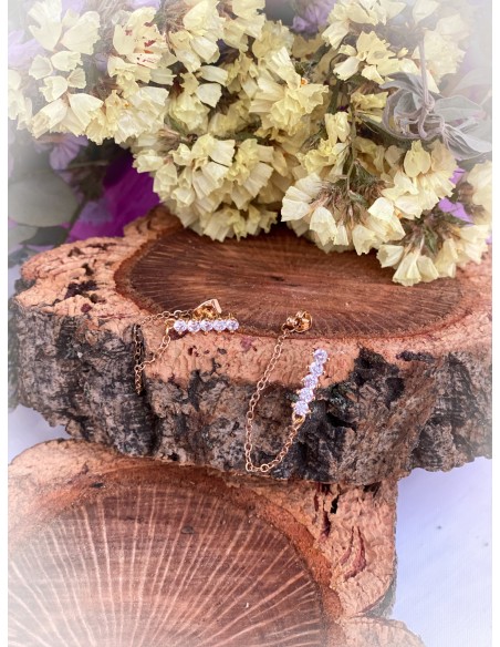 Pendiente Brillo Cadena - Bacu Joyas y Complementos