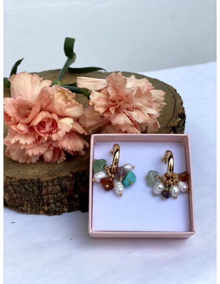 Pendientes de Piedras Singapur | Bacu Joyas y Complementos