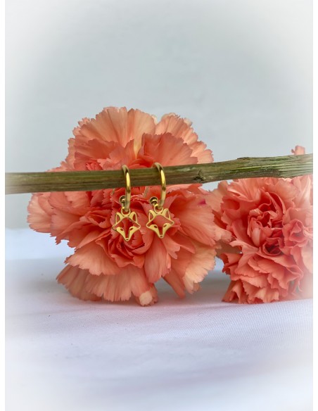 Aros Dorados Zorro | Bacu Joyas y Complementos