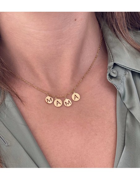 Colgante Chapitas MAMÁ - Bacu Joyas y Complementos