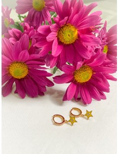 Aros Mini Estrella Esmaltada