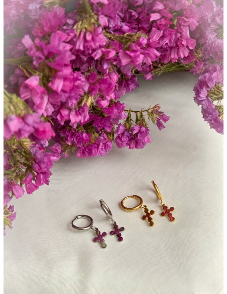 Aros Cruz Plana - Bacu Joyas y Complementos