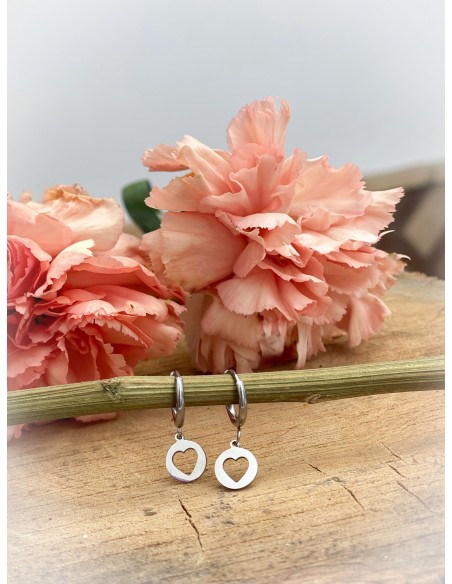 Aros Hueco Corazón - Bacu Joyas y Complementos