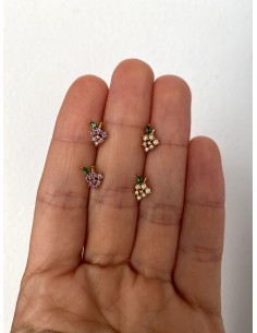 Pendientes Mini Uvas - Bacu Joyas y Complementos