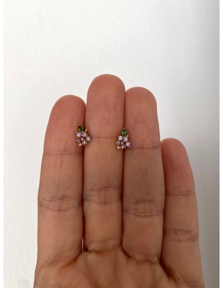 Pendientes Mini Uvas - Bacu Joyas y Complementos